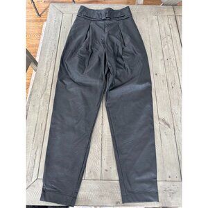 Fracomina Carrot pant made in eco leather Black Size 38